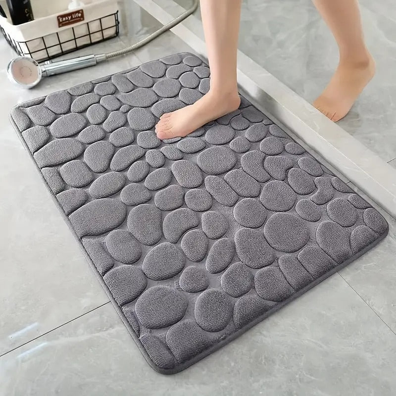 Cobblestone Embossed Non-Slip Bathmat