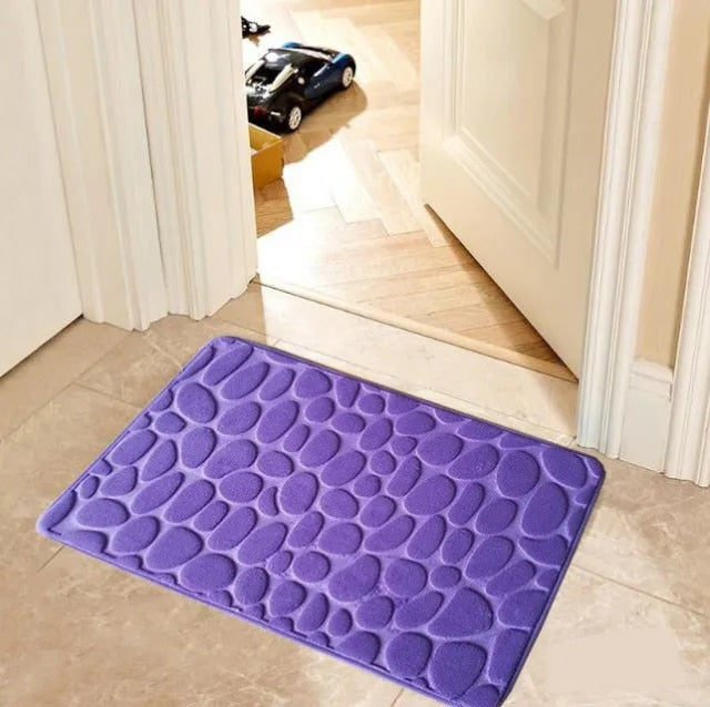 Cobblestone Embossed Non-Slip Bathmat