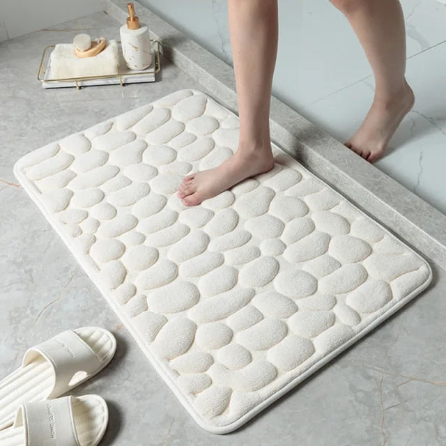 Cobblestone Embossed Non-Slip Bathmat